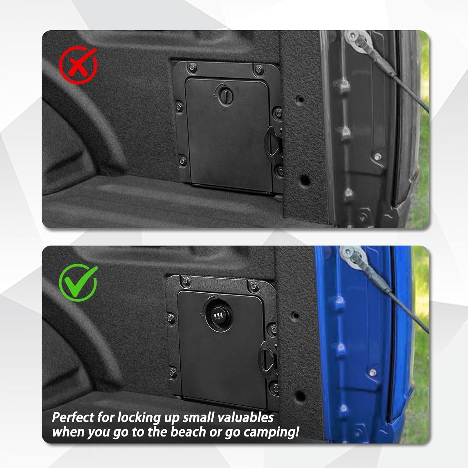 Bed Cargo Partition Storage Bin with Code Lock Compatible with Ford Maverick XL 2022 2023 2024 2025| Code Lock Security Rear Side-Mounted Storage Bin |ABS Cargo Partition Accessories