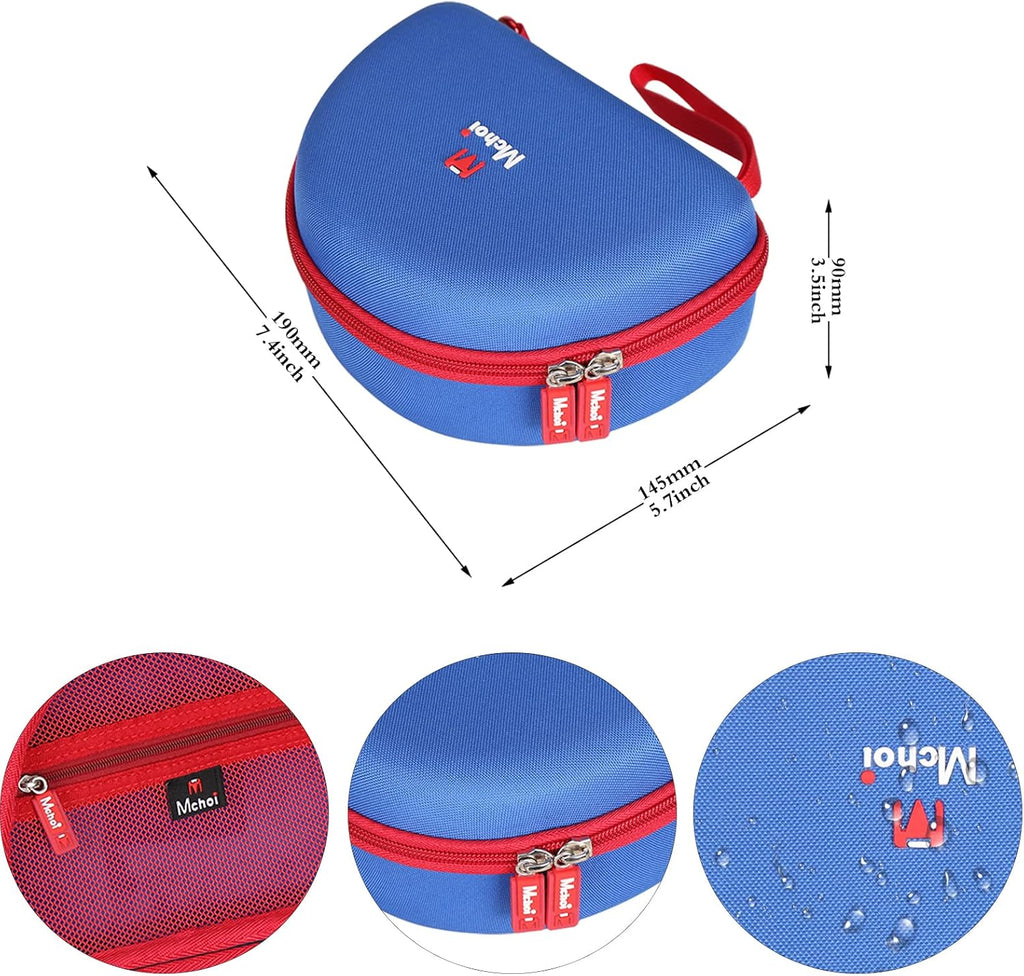 Kids Headphones Case Suitable for Iclever BTH12 / HS19 / BTH26 / Joyspark-T5 / Candy Bila BH03 / Earfun/Imyb/Midola MD-B01 / Noot Products Foldable Kids Headphones (Blue) (Blue and Red)