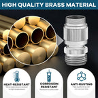 Sink Faucet Quick Connector - Faucet to Hose Adapter for Kitchen/Bathroom Connect Shower Hose, Garden Hose, Portable Washing Machine, Pet Bathing Durable Chrome Finish (Faucet Adapter)