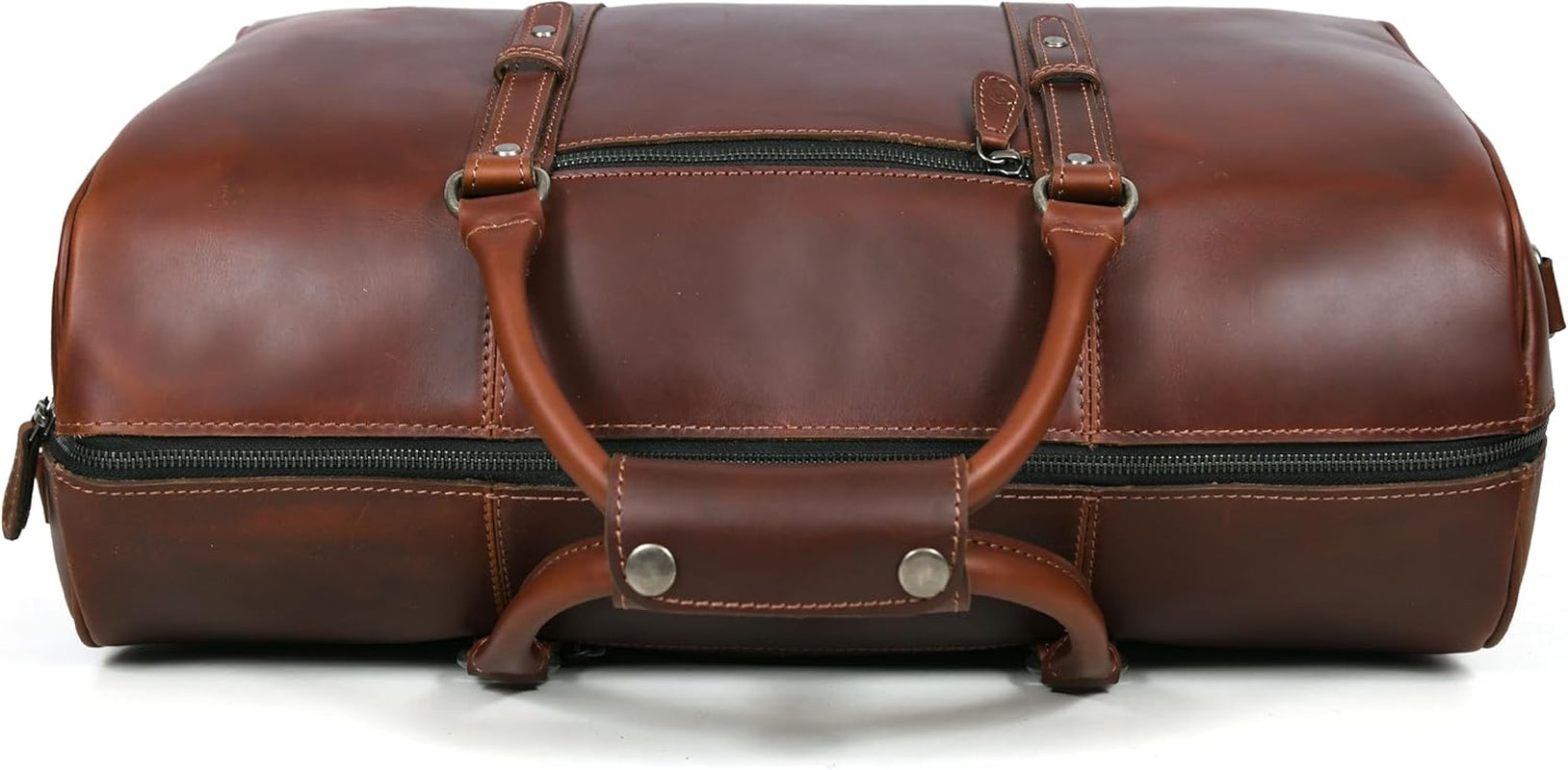 Leather Travel Duffel Bag | Gym Sports Bag Airplane Luggage Carry-On Bag | Gift for Father'S Day by Aaron Leather Goods