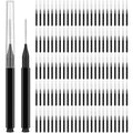 120Pcs Micro Eyebrow Brush with Cap - Eyebrow Tinting, Lash Filler, Brow Lifting Brush - Professional Makeup Kit for Eyebrow Lamination, Beauty Salon & Home Beauty Care