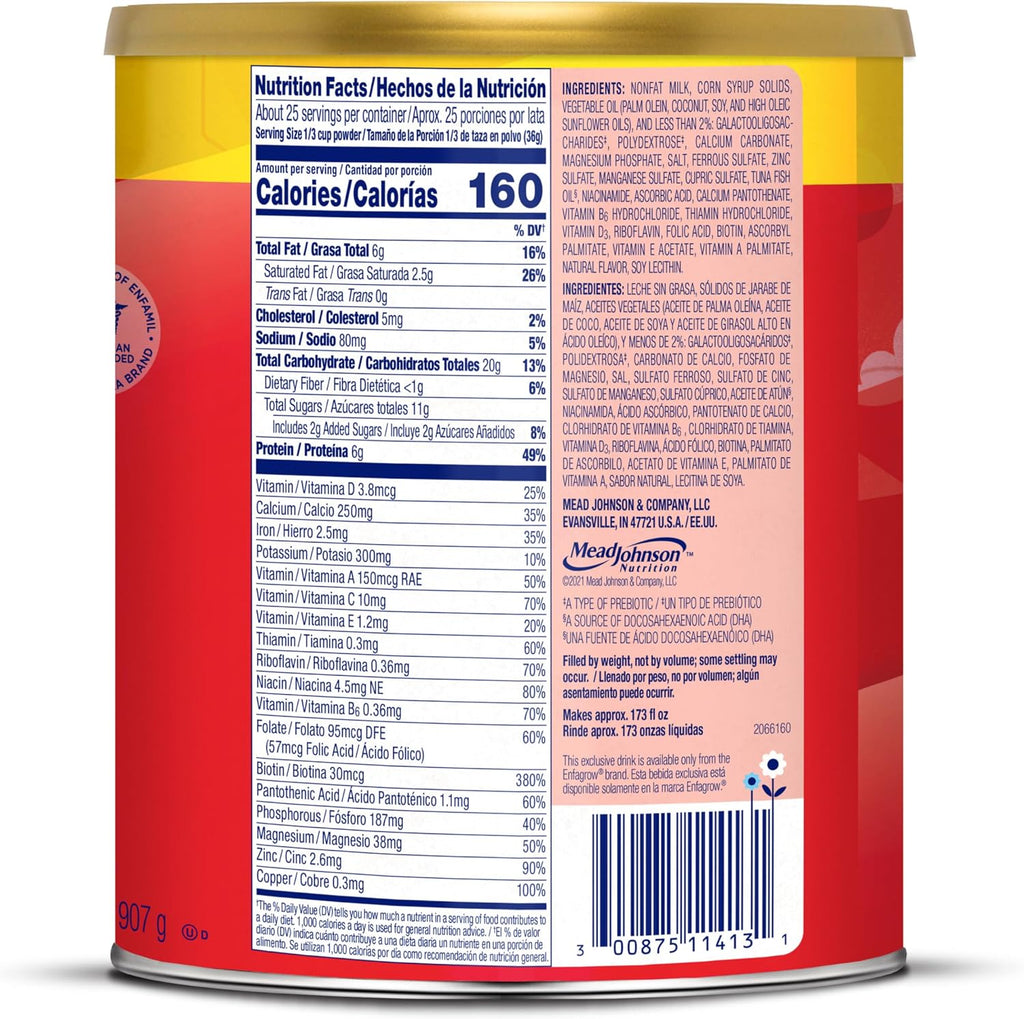 Premium Toddler Nutritional Drink, Try Our Brain Supporting Trio, Natural Vanilla Flavor, 32Oz Can (Pack of 2)
