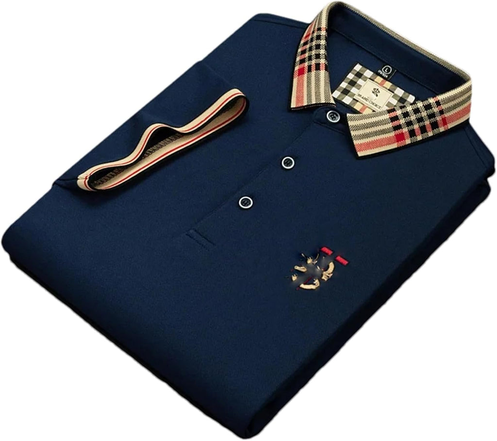 Short Sleeve Shirt Men'S Summer Lapel Top Embroidery Casual Business T-Shirt