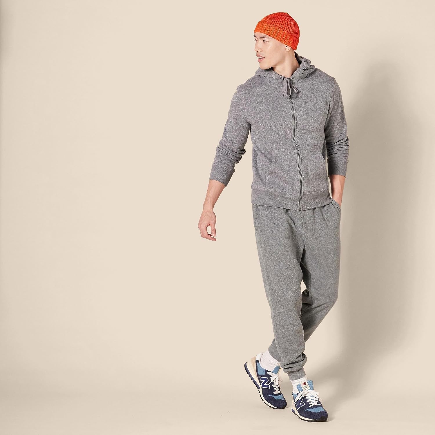 Men'S Relaxed Fit Fleece Joggers Sweatpants with Drawstring Waist, Tapered Leg, Ribbed Cuffs, Brushed Interior