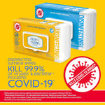 Disinfecting Surface Wipes 304Ct | Cleans & Disinfects Home & Kitchen Surfaces | Fresh & Lemon Scent