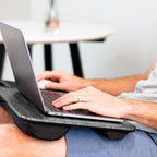 Home Office Lap Desk – Gray Woodgrain, Fits 15.6” Laptops