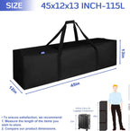 45Inch Sports Duffel Travel Bag, 115L Extra Large Duffel Luggage Bag with Upgrade Zipper, Water Resistant & Foldable Equipment Storage Bag for Camping Tent Tripod Fishing, 2PCS