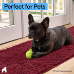 GORILLA GRIP Soakstopper Dog Door Mat, 60X36 Machine Washable Rug Absorbent Doormat Captures Moisture Mud Dirt, Quick Dry Soft Chenille Entryway Rugs Indoor Entrance Mats for Dog Paws, Burgundy