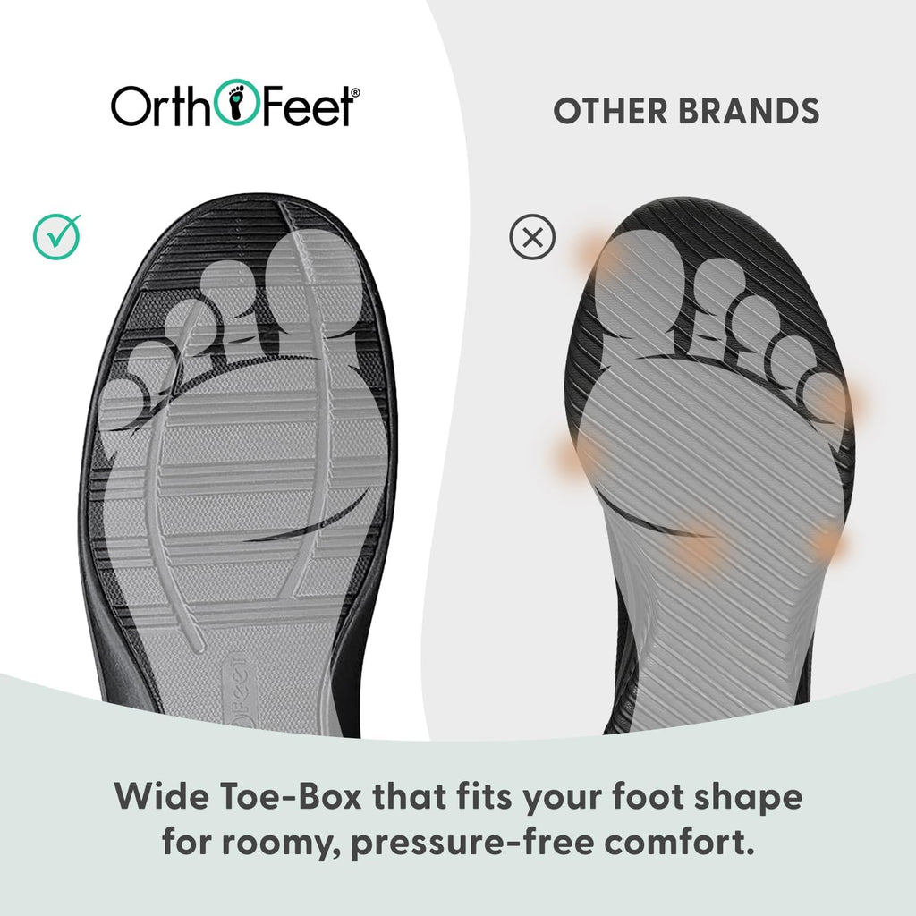 Asheville Orthopedic Men House Slippers | Hands Free, Adjustable, Slip-On Faux Fur Supportive House Shoes with Arch Support, Comfortable Cushioning, Wide Toe Box