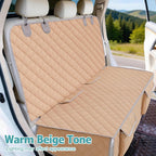 Dog Car Seat Cover for Back Seat Waterproof Backseat Protector, Nonslip Rear Seat Cover for Kids,Universal Size Fits Cars Trucks Suvs (Beige)