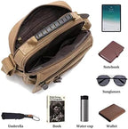 Mens Bag Canvas Shoulder Bag Small Messenger Crossbody Bag Work Bag Vintage Multi-Function