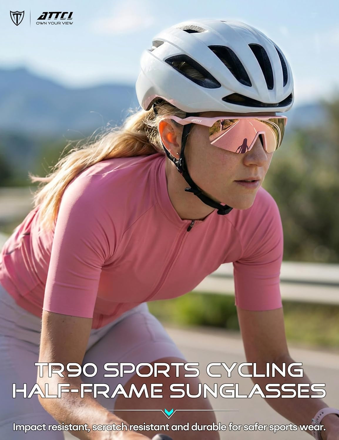 Sports Sunglasses for Men Women: UV400 Protection Running Sunglasses Wrap around Glasses for Cycling Baseball Fishing