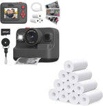 Kids Camera Instant Print,2.4In Screen 1080P Kids Digital Camera Toys with 3 Rolls Print Paper 32G Card + 10 Rolls Print Paper