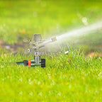 4 Set Zinc Alloy Water Sprinklers for Lawns Yard Sprinklers Heavy Duty Sprinkler Heads Adjustable 360 Degree Watering Impact Sprinklers Pulsating Garden Sprinklers for Large Area Irrigation
