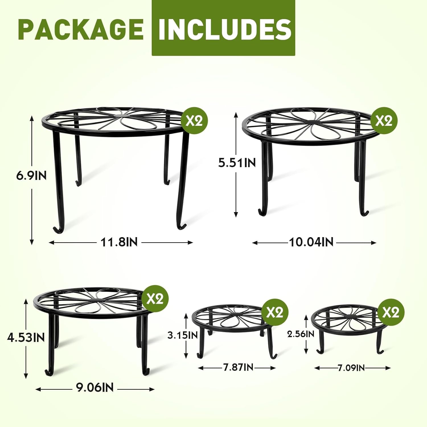 10 Pack Plant Stand, Metal Plant Stands for Outdoor Indoor Plants, Heavy Duty Plant Stands for Multiple Plant, Anti-Rust Iron Plant Pot Shelffor Planter, Potted Plant Holder for Garden Home