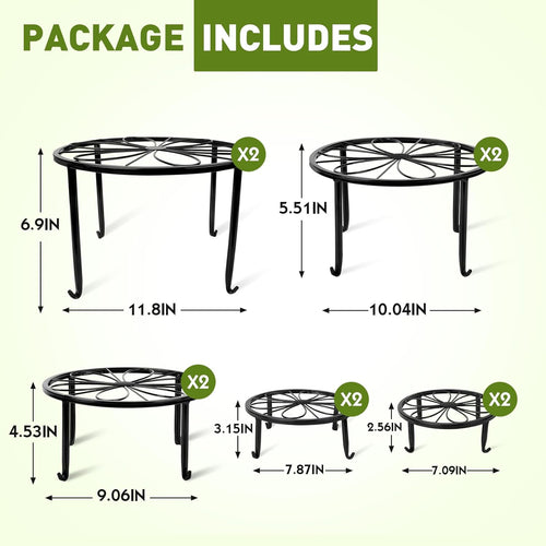 10 Pack Plant Stand, Metal Plant Stands for Outdoor Indoor Plants, Heavy Duty Plant Stands for Multiple Plant, Anti-Rust Iron Plant Pot Shelffor Planter, Potted Plant Holder for Garden Home