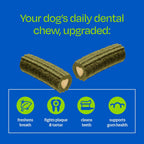 Brushless Toothpaste Dog Dental Chews - Medium Breeds (18 Ct) | Vet Formulated Dog Dental Chew with Toothpaste Center - Freshens Breath, Reduces Plaque & Tartar