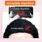 Half Wig Human Hair Deep Wave for Black Women 20 Inch Natural Colour | Curly Half Wigs for Women 3 in 1 Drawstring Flip over Glueless Wear Go Beginner Friendly 150% Density, Quick Install