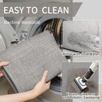 Water Absorbent Runner Rugs for Kitchen, Kitchen Mat in Front of Sink, Oil Absorbent Kitchen Mats for Floor,Non-Slip Kitchen Rugs,Durable Kitchen Mats，17X30 Gray Kitchen Rugs,