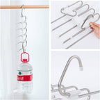 Pants Hangers 2 Pack Space Saving Metal Closet Organizer,Clothes Pants Hangers,Anti-Slip Design,Closet Organizers and Storage for Pants Jeans Skirts Scarf Legging