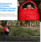6 Pack Sleeping Bags with Fleece Liners for Adults Bulk, Lightweight Waterproof Camping Sleeping Bags Set for Summer Camp, Church Trip, Emergency Relief, Outdoor Hiking Backpacking