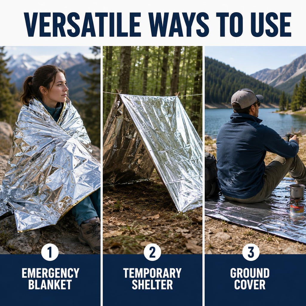 Lot of 50 Emergency Mylar Blankets - 84" X 52" | Mylar Emergency Blankets, Survival Foil Thermal Blankets for First Aid Kits, Camping, Hiking, Travel & Outdoor Preparedness