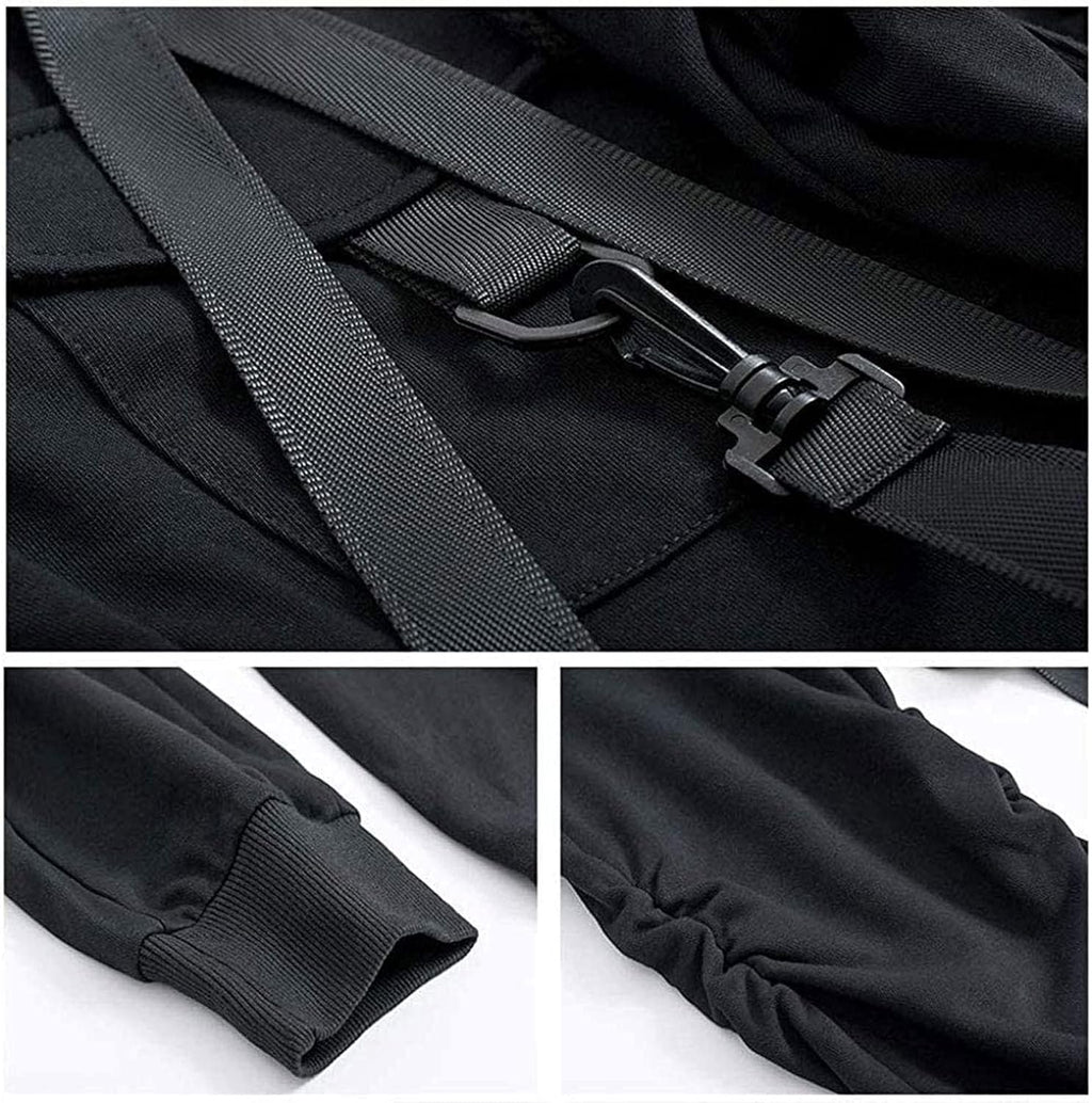 Men'S Futuristic Clothing Cargo Joggers Baggy Pants Gothic Techwear Streetwear Hip Hop Pants Cargo Pants for Men