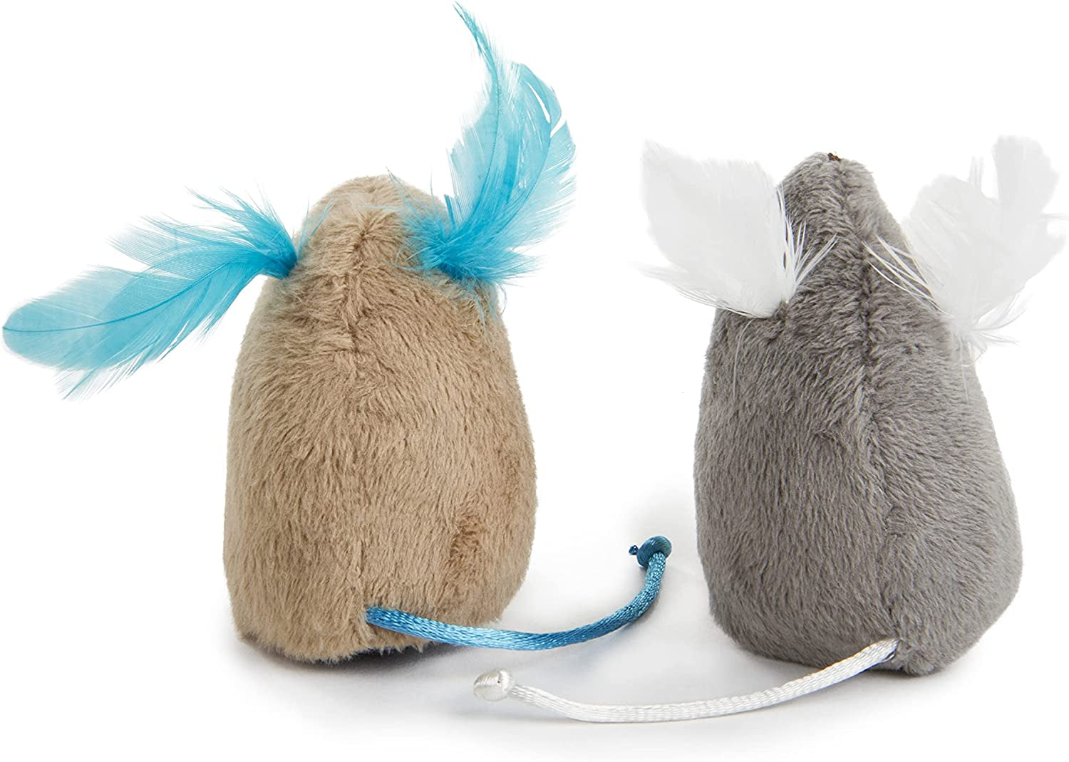 (2 Count) Mouse Mates Plush Catnip Cat Toys - Brown/Gray, 2 Count