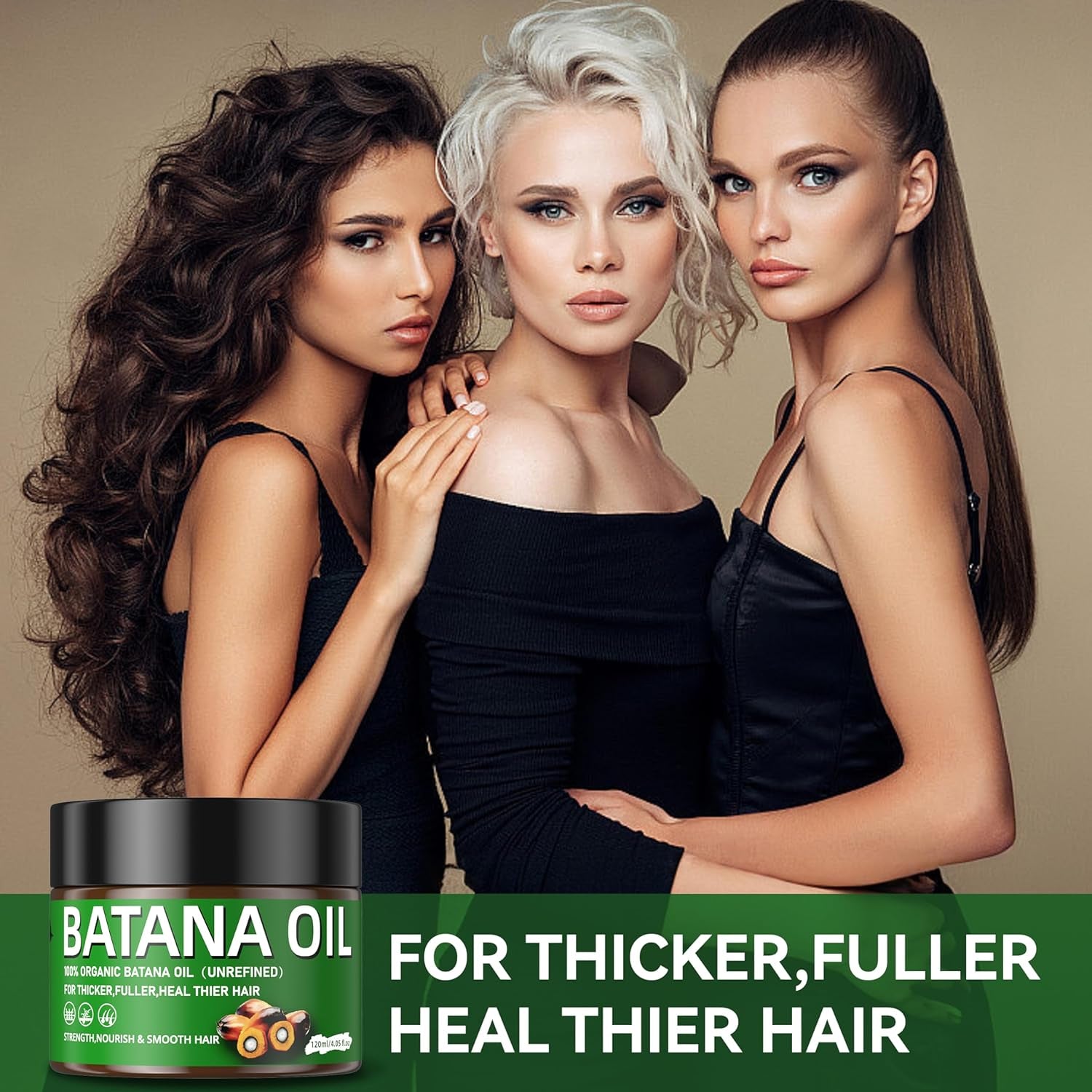 Raw Batana Oil for Hair Growth 100% Natural Raw and Pure Unrefined Batana Oil Dr. Sebi Organic Hair Oil,Prevent Hair Loss,Restores Damaged Hair and Scalp,Moisturize Scalp 4.05 OZ