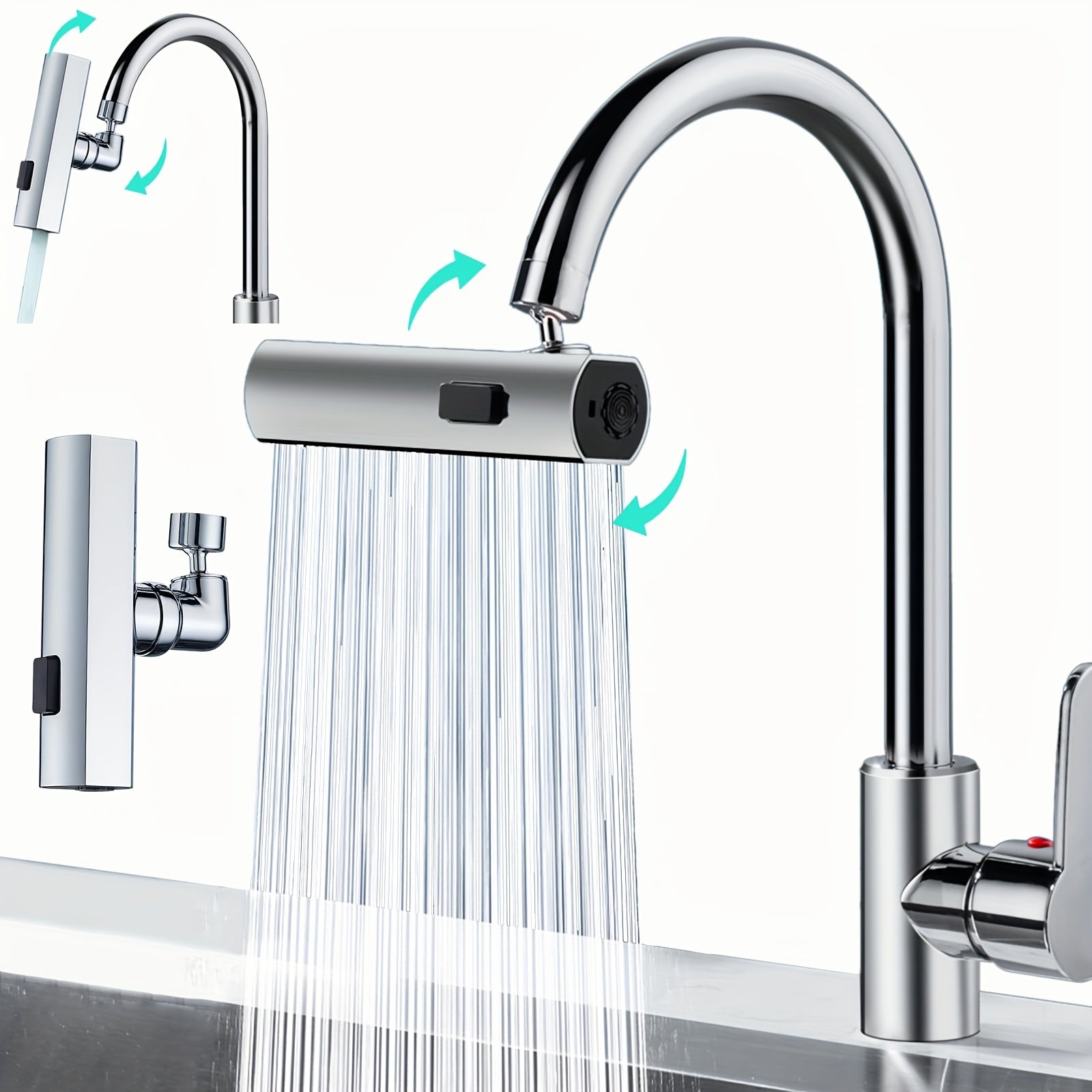 Universal 360 Swiveling Kitchen Faucet with Touch Control
