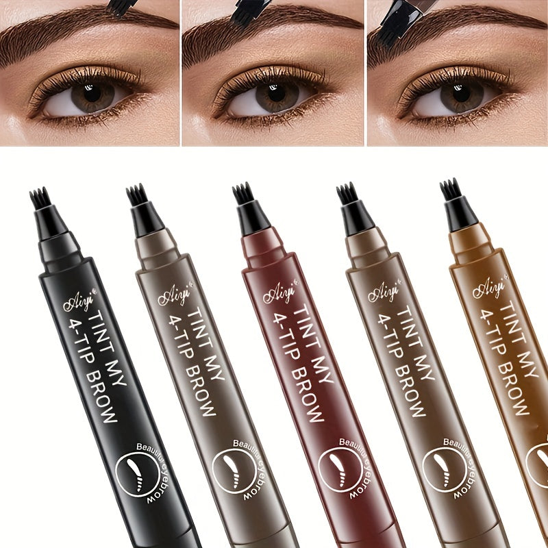 Waterproof Smudge Proof 4 Split Head Microblading Eyebrow Pen