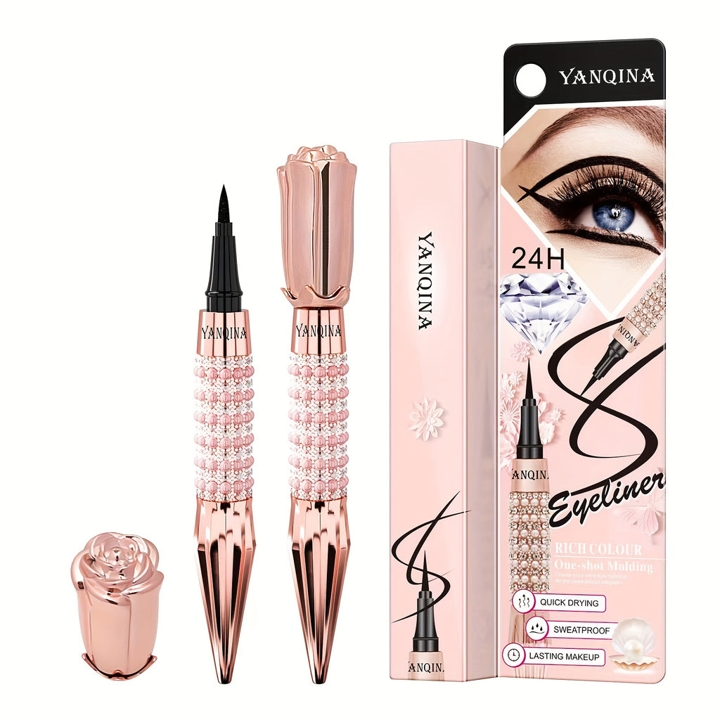 Longlasting Waterproof Eyeliner Pen with Rhinestones