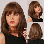 Air Bangs Straight Hair Chemical Fiber Ladies Wig Headgear