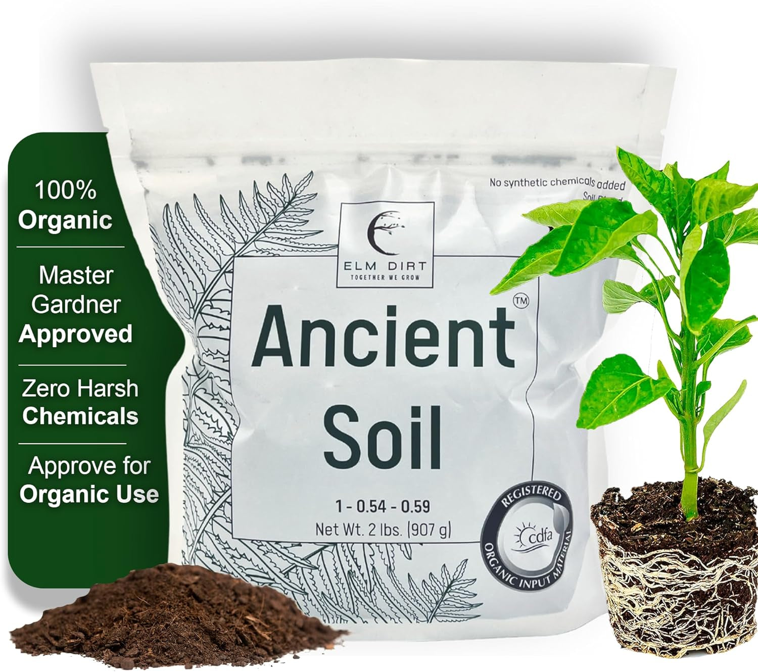 Premium Ancient Soil for All Plants - Organic Plant Soil for Outdoor Plants & Indoor Plant Soil | Garden Soil for Plant Nutrients Growth & Protect Your Plants Bugs - Roots Organic Soil (2Lbs)
