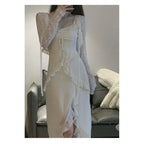 Gentle Adult Lady like Woman Style Long Dress Suit for Women