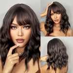 Air Bangs Straight Hair Chemical Fiber Ladies Wig Headgear