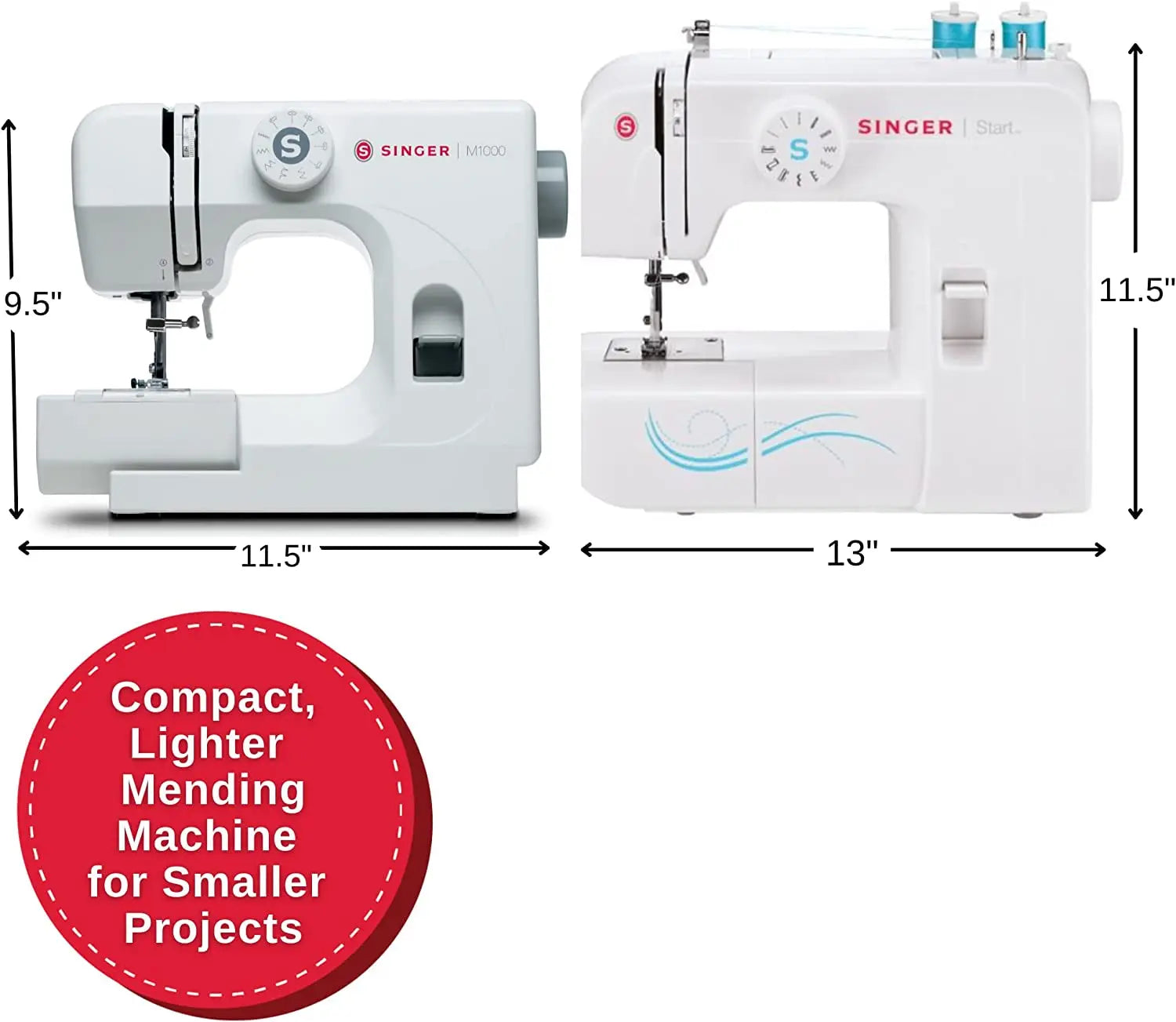 | M1000.662 Sewing Machine - 32 Stitch Applications - Mending Machine - Simple, Portable & Great for Beginners
