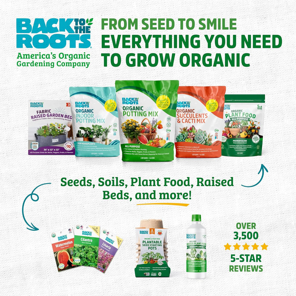 100% Organic Potting Mix (Value 12 Quart) | Premium Blend | Made in the USA